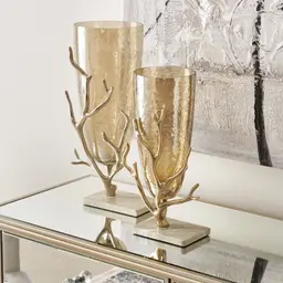 Large Gold Branch Vase