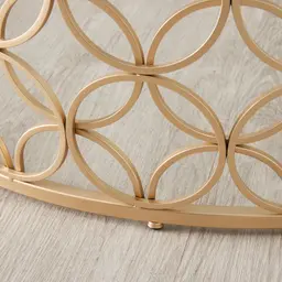 Cody Champagne Gold Glass Coffee Table