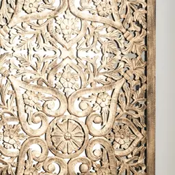 Juliette Carved Rectangle Panel 100cm x 180cm - Antique Gold 