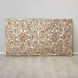 Juliette Carved Rectangle Panel 100cm x 180cm - Antique Gold 