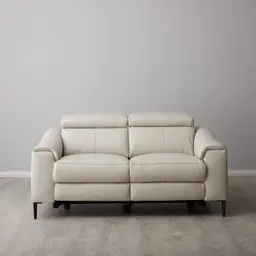 Bruce Cream Leather 2-Seater Electric Recliner 