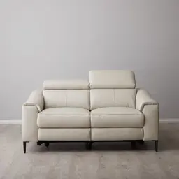 Bruce Cream Leather 2-Seater Electric Recliner 