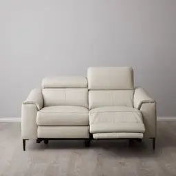 Bruce Cream Leather 2-Seater Electric Recliner 