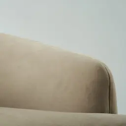 Kelly Beige Velvet Swivel Chair - Gold Leg