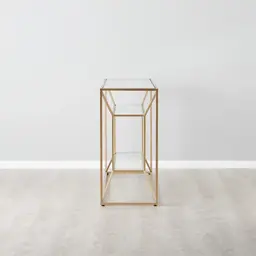 Laila Glass Sideboard - Gold Iron Frame 