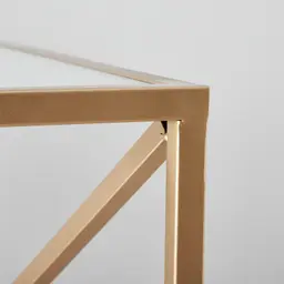 Laila Glass Sideboard - Gold Iron Frame 