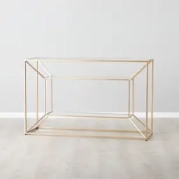 Laila Glass Sideboard - Gold Iron Frame 