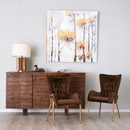 Henry Chocolate Velvet Dining Chair - Brushed Gold Legs