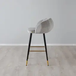 Amber Bar Stool - Grey