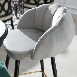 Amber Bar Stool - Grey