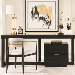 Wilton Brushed Bronze Metal Table Lamp - White Linen Lamp Shade