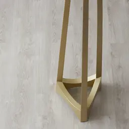 Rogers Matte Gold Floor Lamp - White Linen Lamp Shade