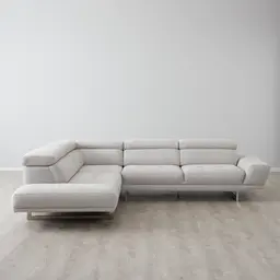 Albany Gainsboro Grey Fabric Left Chaise Lounge