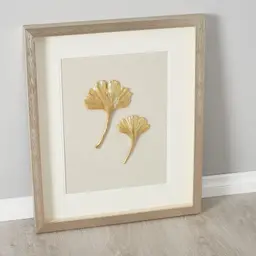Ginkgo Gold Leaf Shadow Box 