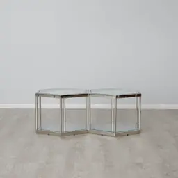 Hexagonal Side Table 40cm - Silver