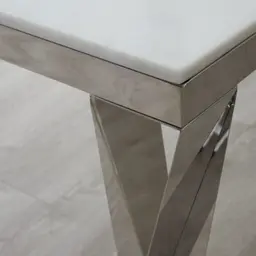 Agnes White Marble Dining Table