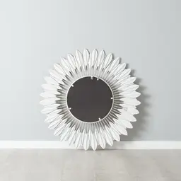 Feather Round Mirror 86cm
