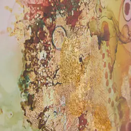 Vermillion Accent Abstract Painting