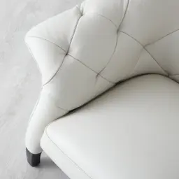 Regal Cream Leather Single Seat Sofa