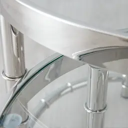 Balmoral II Silver Round Nested Side Tables 