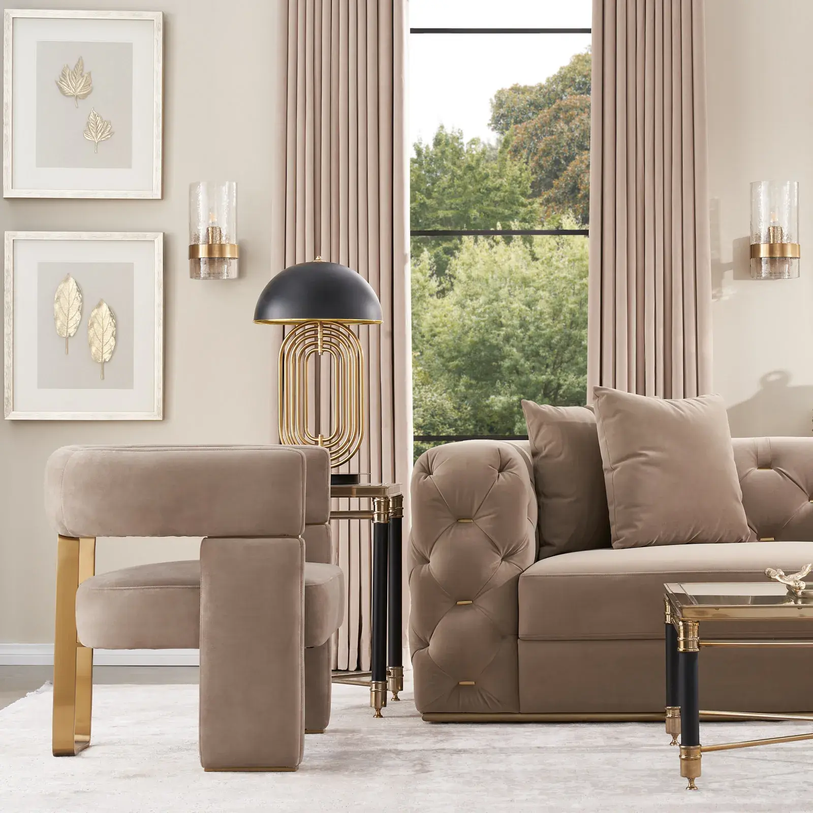 Sallow II Gold Leaf Shadow Box 