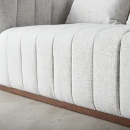 Storme Murmur White Fabric 2-Seater Sofa