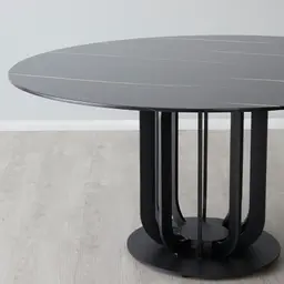 Lillian Black Marble Dining Table