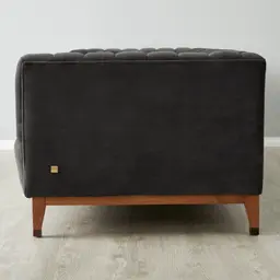 Astoria III Charcoal Velvet 3-Seater Sofa 