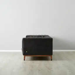 Astoria III Charcoal Velvet 3-Seater Sofa 