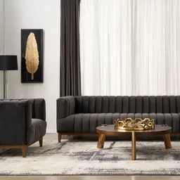 Astoria III Charcoal Velvet Occasional Chair 