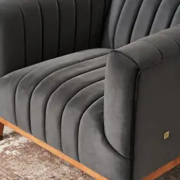 Astoria III Charcoal Velvet Occasional Chair 