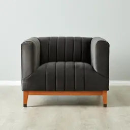 Astoria III Charcoal Velvet Occasional Chair 