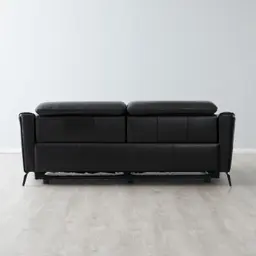 Carolina Black Leather 3-Seater Electric Recliner 