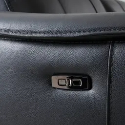 Carolina Black Leather 2-Seater Electric Recliner 