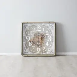 Whimsical Antique Gold Wall Clock