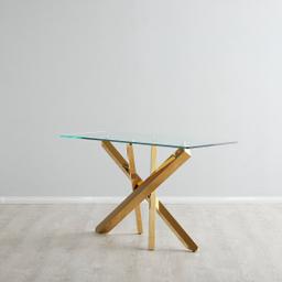 Lola Gold Sideboard - Glass Top