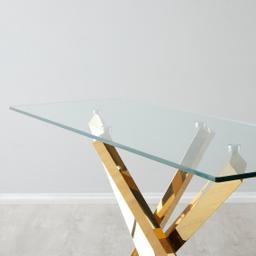 Lola Gold Sideboard - Glass Top