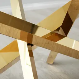 Lola Gold Coffee Table - Glass Top