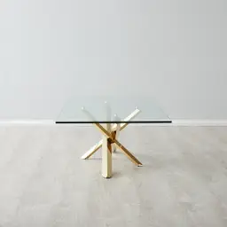 Lola Gold Coffee Table - Glass Top