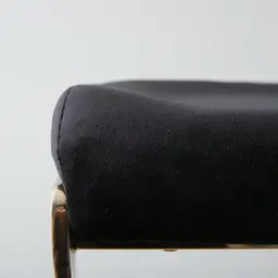 Rouven Black Velvet 79cm Bar Stool - Champagne Gold Legs