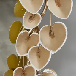 Laceleaf Antique Gold Round Mirror