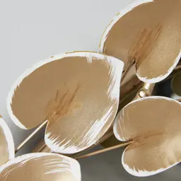 Laceleaf Antique Gold Round Mirror