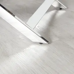 Elle Black Ottoman - Shiny Stainless Steel Legs