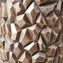 Polished Rockpile Antique Gold Vase - Small