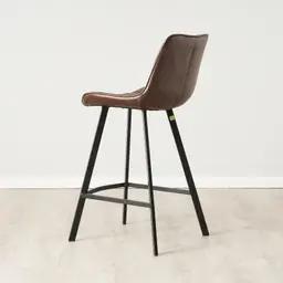 Gavin Dark Brown Vegan Leather 65cm Bar Stool