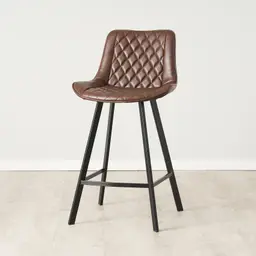 Gavin Dark Brown Vegan Leather 65cm Bar Stool
