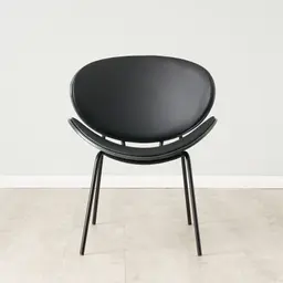 Decker Black Vegan Leather Dining Chair