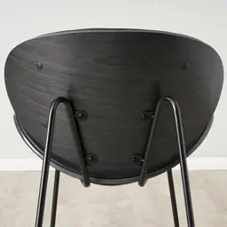 Decker Black Vegan Leather Dining Chair