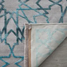 Blue Arabesque Floor Rug - Medium 200cm x 300cm