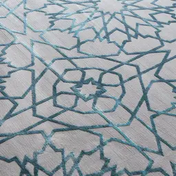Blue Arabesque Floor Rug - Medium 200cm x 300cm